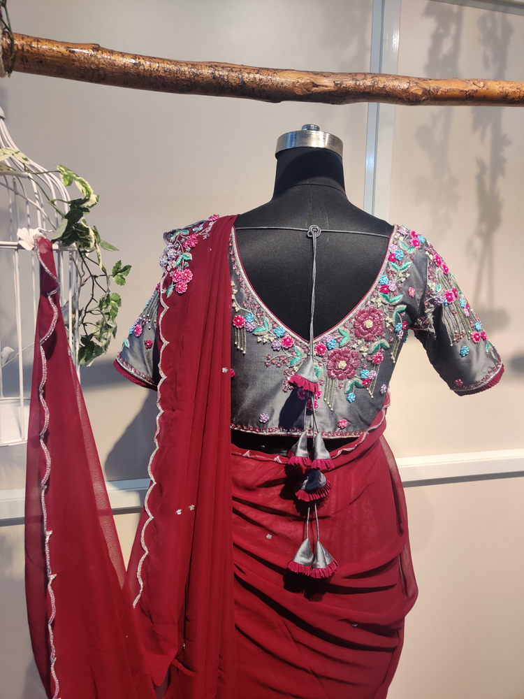 designer blouse with saree