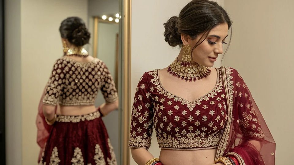 Traditional Elements in a Custom Bridal Lehenga