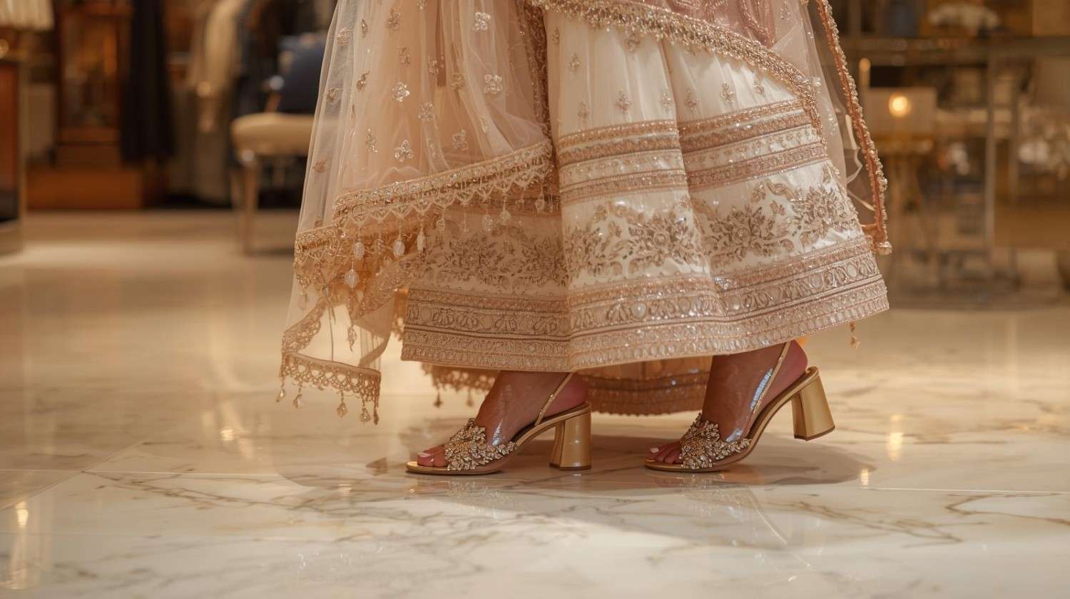 The Best Footwear for Bridal Lehengas