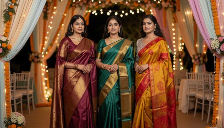 Wedding Guest Saree Buying Guide: Banarasi vs Kanjivaram vs Bandhani Sarees